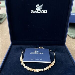 Swarovski Necklace with gold tones gems